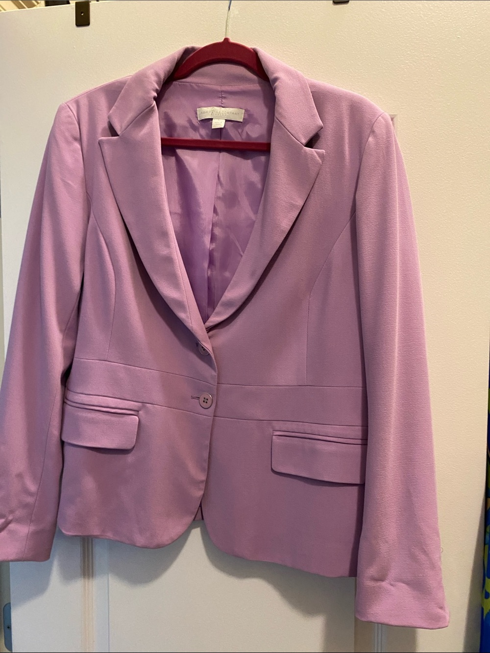 New York & Company Lilac Two-Button Tailored Blazer